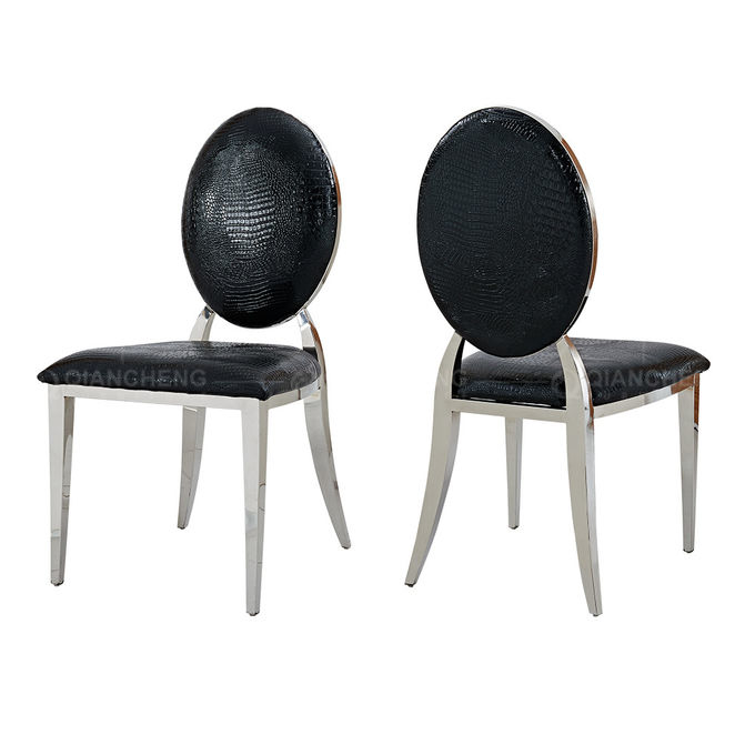 Round Back Velvet SS Dining Chairs 20x22x36inch For Banquet