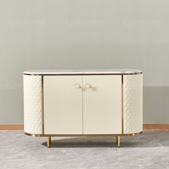 Modern 201 Stainless Steel Console Table With Drawer 0.46m3