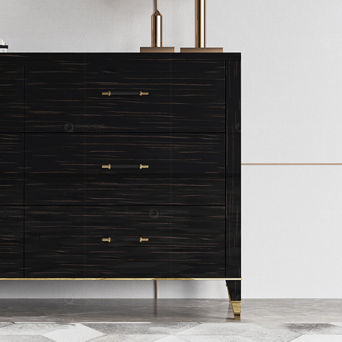 Home Decorating SS Console Table Sideboard Living Room With 6 Drawers