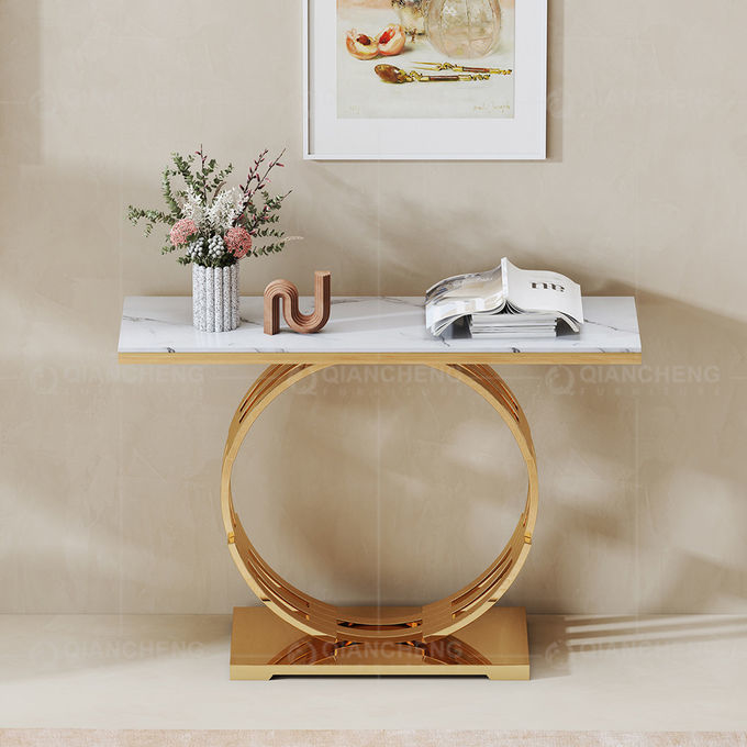 Metal 201 SS Console Table Living Room In Gold Hallway Furniture