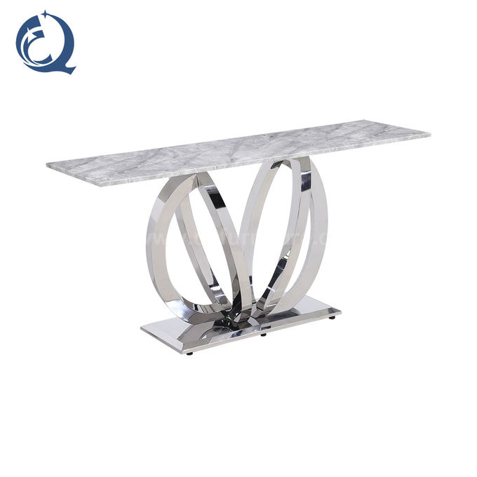 Elegant Marble SS Console Table 120x40x80cm Long Lasting Wear