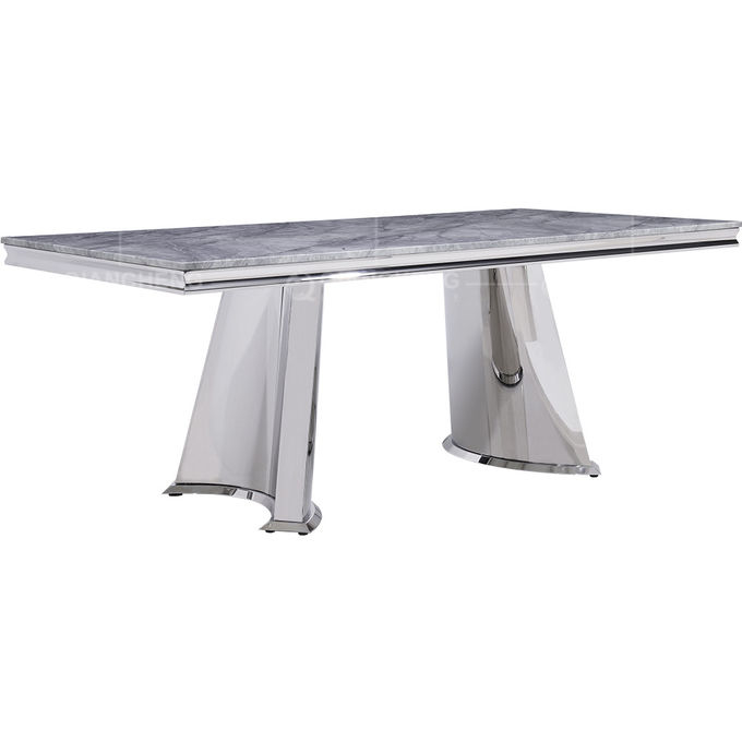 Luxury Modern 200cm Grey Marble Top Dining Table 78inchx39inchx30inch