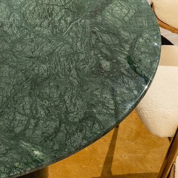 pandora marble real stone SS round dining table Qiancheng Furniture Collection Luxury furniture