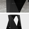 Luxury Marble Dining Table Black Metal Base Dining Furniture