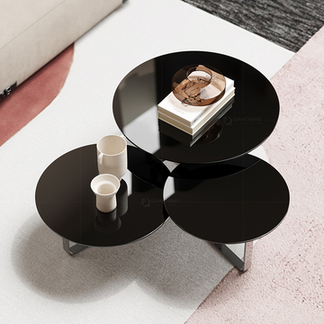 Three Comnbined SS Coffee Table Artificial Marble Home Furniture