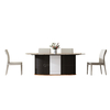 Contemporary Oval SS Dining Table With Marble Table Top Kitchen Furniture