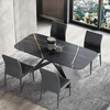 Carbon Steel Leg Marble Stone Top Dining Tables For Bedroom