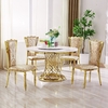 51x30inch Minimalist Round Dining Table 6 Seater Dining Table And Chairs