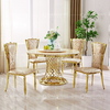 51x30inch Minimalist Round Dining Table 6 Seater Dining Table And Chairs
