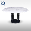 Metal frame Round 150cm Dining Table Sintered Stone Top for dining room