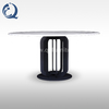 Metal frame Round 150cm Dining Table Sintered Stone Top for dining room