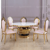Modern Round Dia 160x77cm SS Dining Tables Fixed white MDF Top