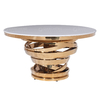Modern Round Dia 160x77cm SS Dining Tables Fixed white MDF Top