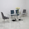 Rose Gold 180x90x75cm SS Dining Tables Durable Marble Dining Room Table