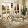 Silvery Legs Luxury Marble Dining Table 60inchx36inchx30inch Italian Modern Style
