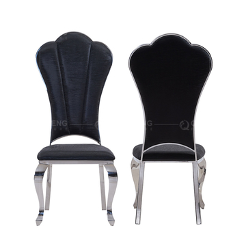 PU Cushion Black Metal Dining Room Chairs 9.2kg Light And Comfortable
