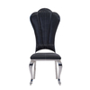 PU Cushion Black Metal Dining Room Chairs 9.2kg Light And Comfortable