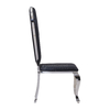 PU Cushion Black Metal Dining Room Chairs 9.2kg Light And Comfortable