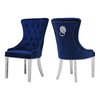 Modern 0.2CBM SS Dining Chairs Home Furniture Velvet Fabric Dining Chairs