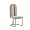 OEM 44x50x103cm Modern Velvet Dining Chairs With Stainless Steel Legs
