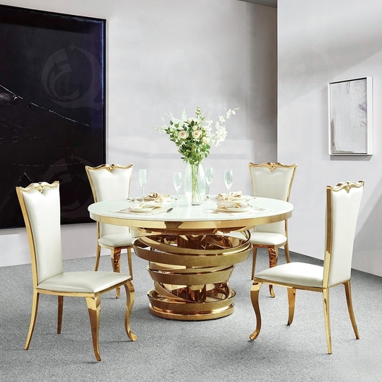 Restaurant ODM SS Dining Chairs With Upholstered Seat Cushion