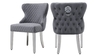 Europe 0.16CBM SS Dining Chairs Modern Fabric Sponge Filler