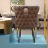 Europe 0.16CBM SS Dining Chairs Modern Fabric Sponge Filler