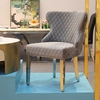 Europe 0.16CBM SS Dining Chairs Modern Fabric Sponge Filler