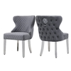 Europe 0.16CBM SS Dining Chairs Modern Fabric Sponge Filler
