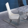 Mirror Silver 122cm SS Dining Chairs PU Black High Back Dining Chairs Mirror Silver 122cm SS Dining Chairs PU Black High Back Dining Chairs