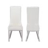 Mirror Silver 122cm SS Dining Chairs PU Black High Back Dining Chairs Mirror Silver 122cm SS Dining Chairs PU Black High Back Dining Chairs