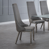 Mirror Silver 122cm SS Dining Chairs PU Black High Back Dining Chairs Mirror Silver 122cm SS Dining Chairs PU Black High Back Dining Chairs