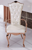 White Modern Crystal PU Leather Dining Chairs 10.5kg 201 Stainless Steel frame White Modern Crystal PU Leather Dining Chairs 10.5kg 201 Stainless Steel frame