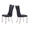 Luxury Chrome SS Dining Chairs softness Upholstered Dining Room Chair