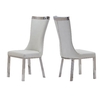 Luxury Chrome SS Dining Chairs softness Upholstered Dining Room Chair