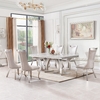 Luxury Chrome SS Dining Chairs softness Upholstered Dining Room Chair