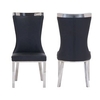 Luxury Chrome SS Dining Chairs softness Upholstered Dining Room Chair