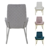NO Folded OEM Velvet Dining Room Chairs Stainless Steel Metal Legs Dining Chairs