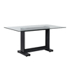Metal Table Civil Furniture Tempered Glass Dining Table