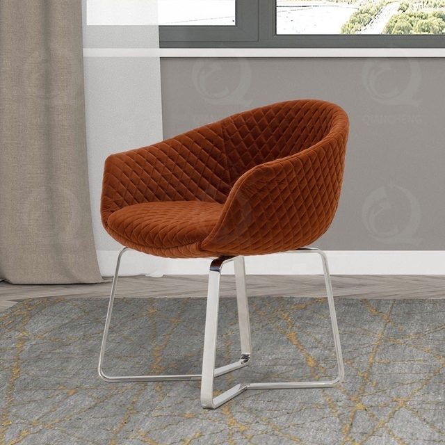 Fabric 0.22cbm Luxury Dining Table Chairs 54x64x92cm Nordic Style