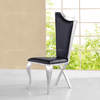 54x49x117cm Modern SS Dining Chairs With Black Velvet High Backrest 54x49x117cm Modern SS Dining Chairs With Black Velvet High Backrest