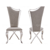 54x49x117cm Modern SS Dining Chairs With Black Velvet High Backrest 54x49x117cm Modern SS Dining Chairs With Black Velvet High Backrest