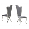54x49x117cm Modern SS Dining Chairs With Black Velvet High Backrest 54x49x117cm Modern SS Dining Chairs With Black Velvet High Backrest