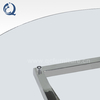0.54m3/pc Tempered Glass Dining Table Stainless Steel DIA130 CM Round In Chrome