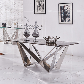 78x40x30inch Tempered Glass Dining Table Luxury Room Furniture