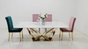 ODM Modern Dining Room Furniture 123kg Tempered Glass Rectangular Table