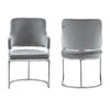 Metal Frame 54x58x84cm European Style Dining Chair 10kg with flannel seat cushion