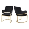 Metal Frame 54x58x84cm European Style Dining Chair 10kg with flannel seat cushion