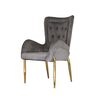 Luxury Velvet OEM SS Dining Chairs Silver Golden Dining Room Furniture