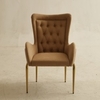 Luxury Velvet OEM SS Dining Chairs Silver Golden Dining Room Furniture